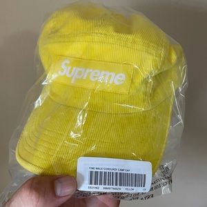 Supreme Yellow Fine Wale Corduroy Camp Cap